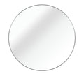 Silver 42 Inch Metal Round Bathroom Mirror