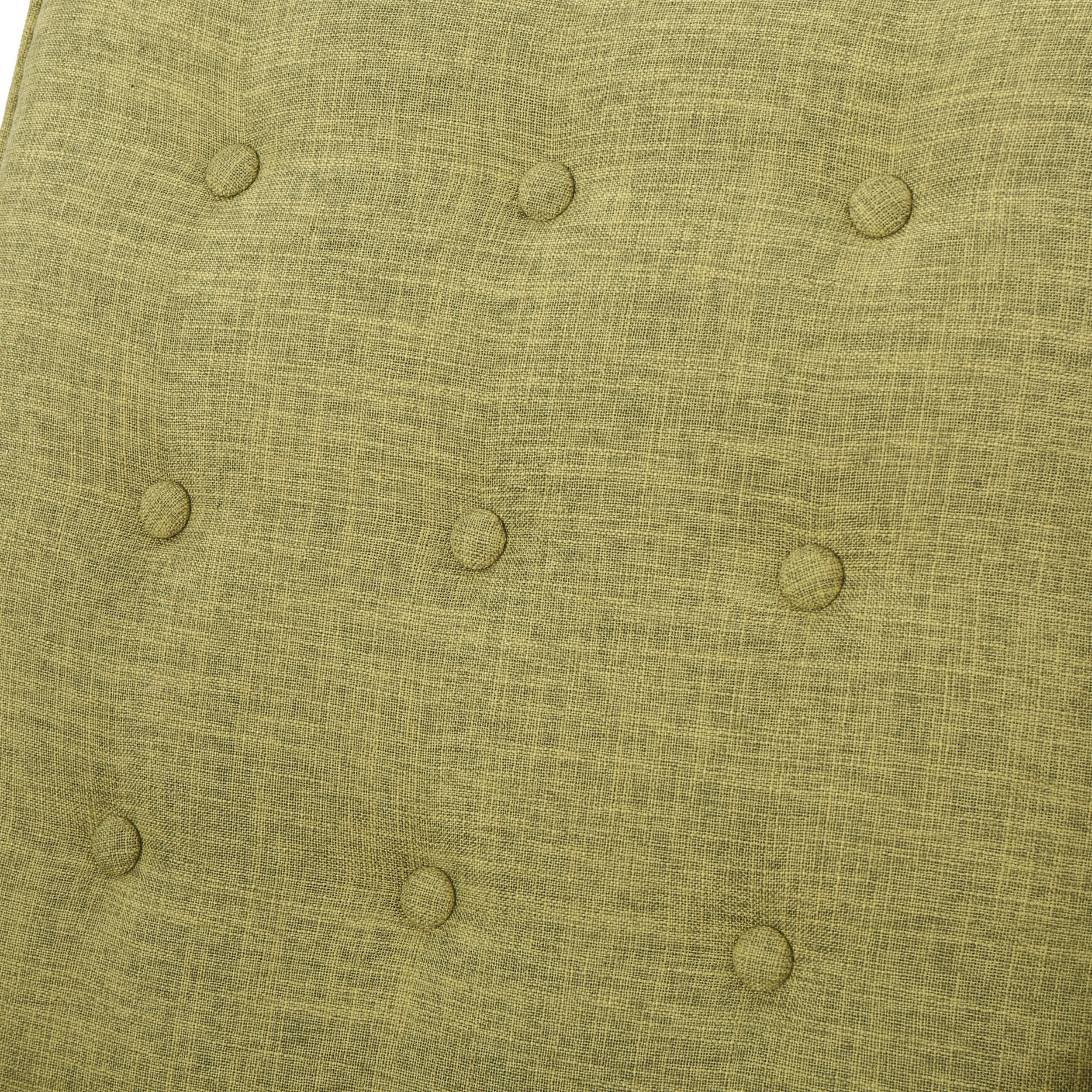 Macedonia Mid-Century Modern Button Tufted Fabric Recliner