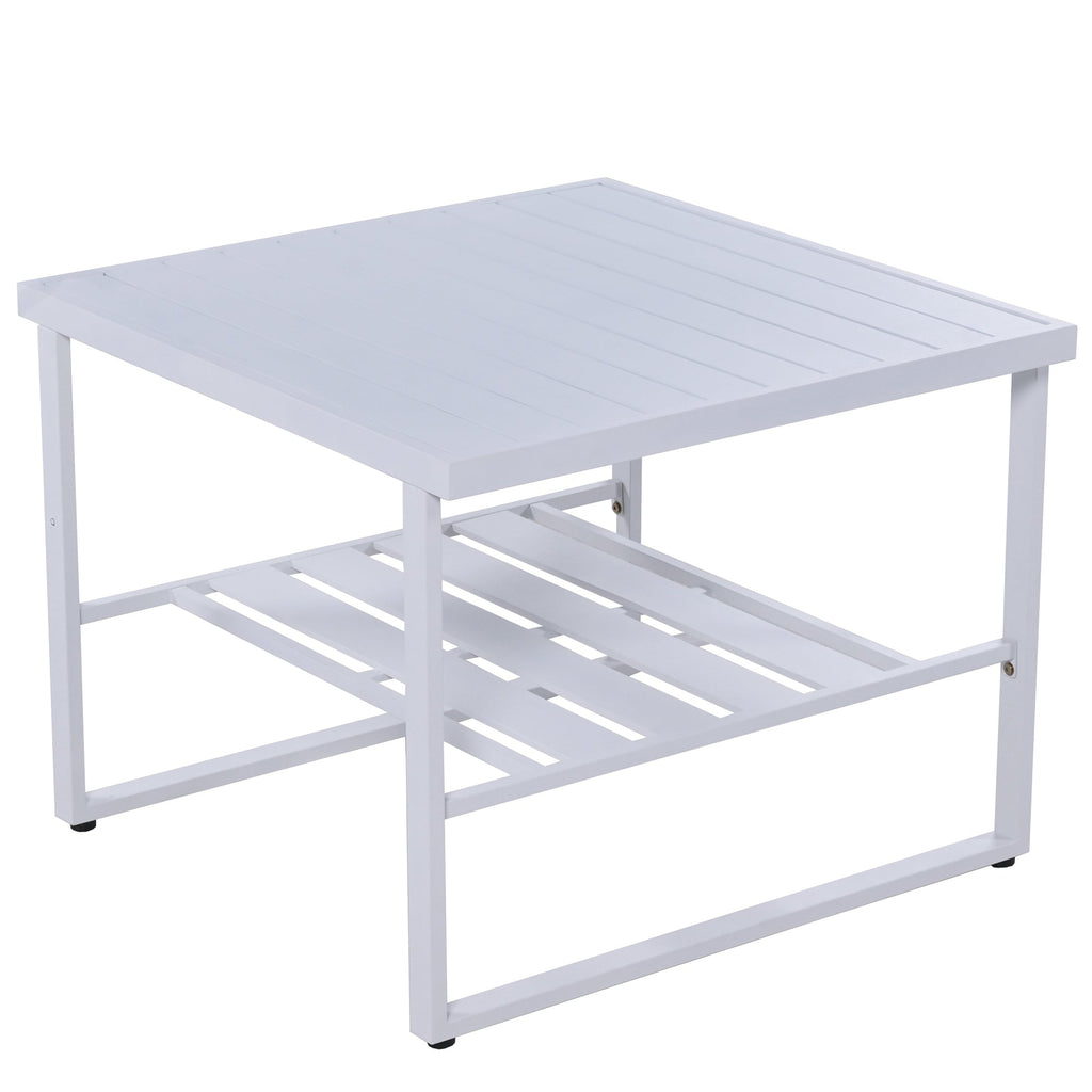 [Not allowed to sell to Wayfair]U_Style Industrial Style Outdoor Sofa Combination Set With 2 Love Sofa,1 Single Sofa,1 Table,2 Bench