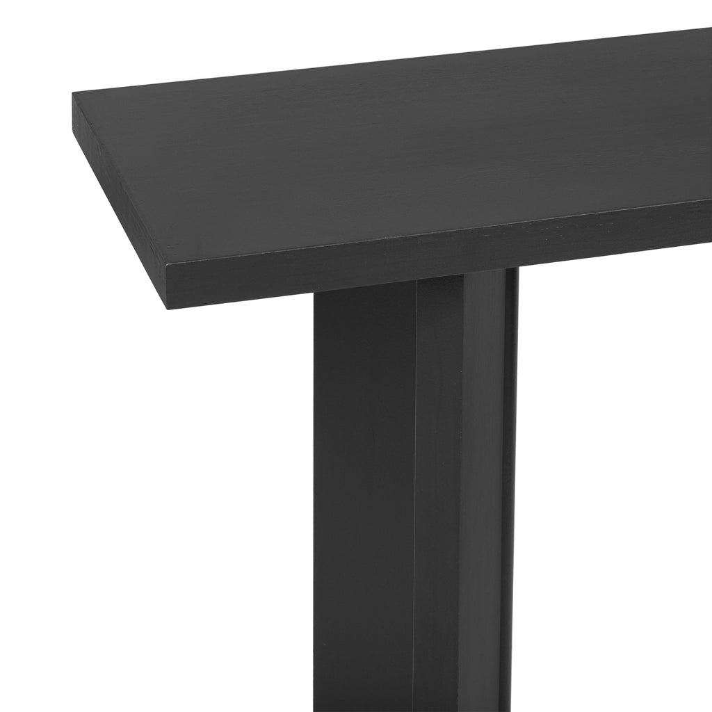 U_STYLE Stylish Console Table with Pine Veneer and Geometric Legs,Suitable for Living Room, Study and Dining Room