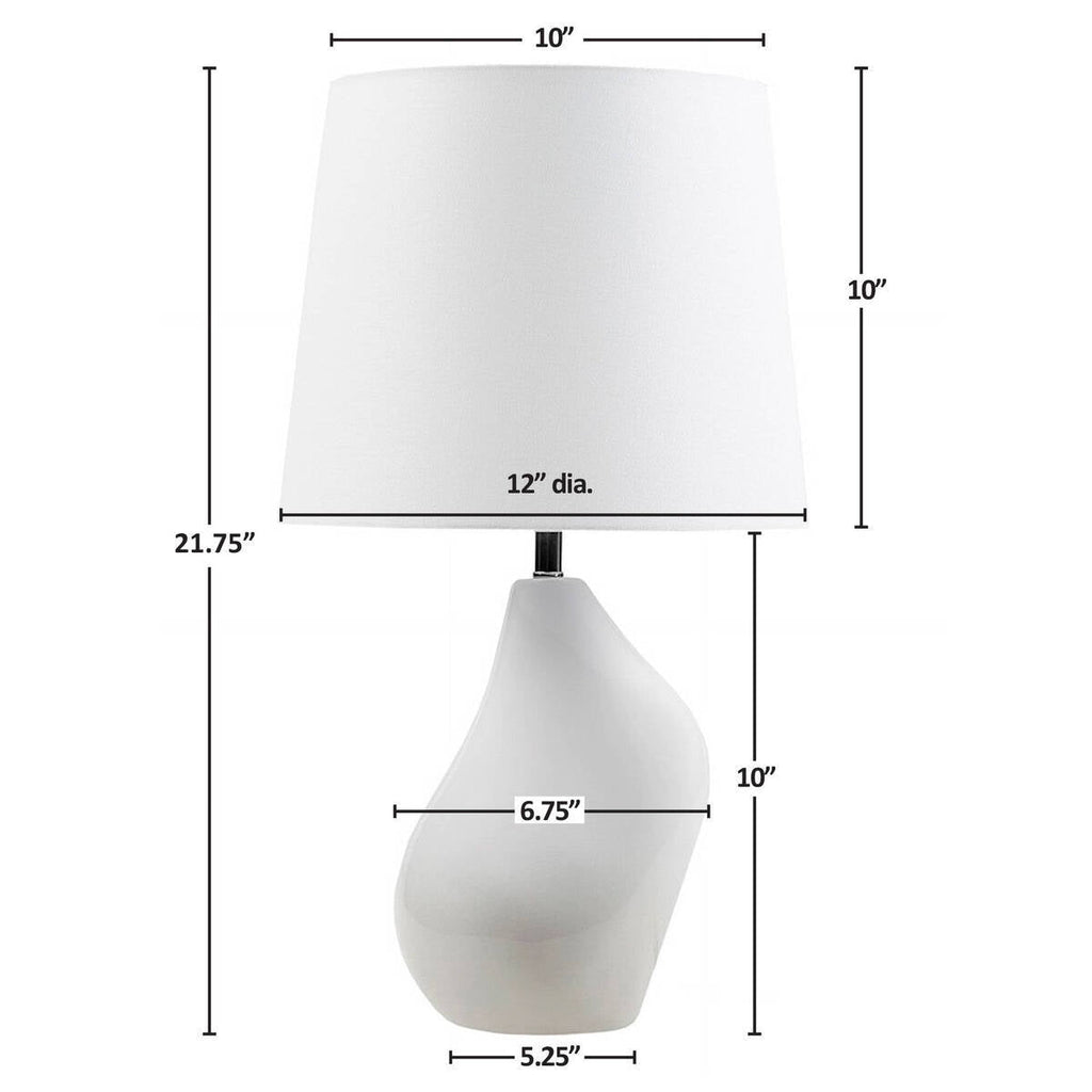 Asymmetrical Ceramic Table Lamp Grey See below