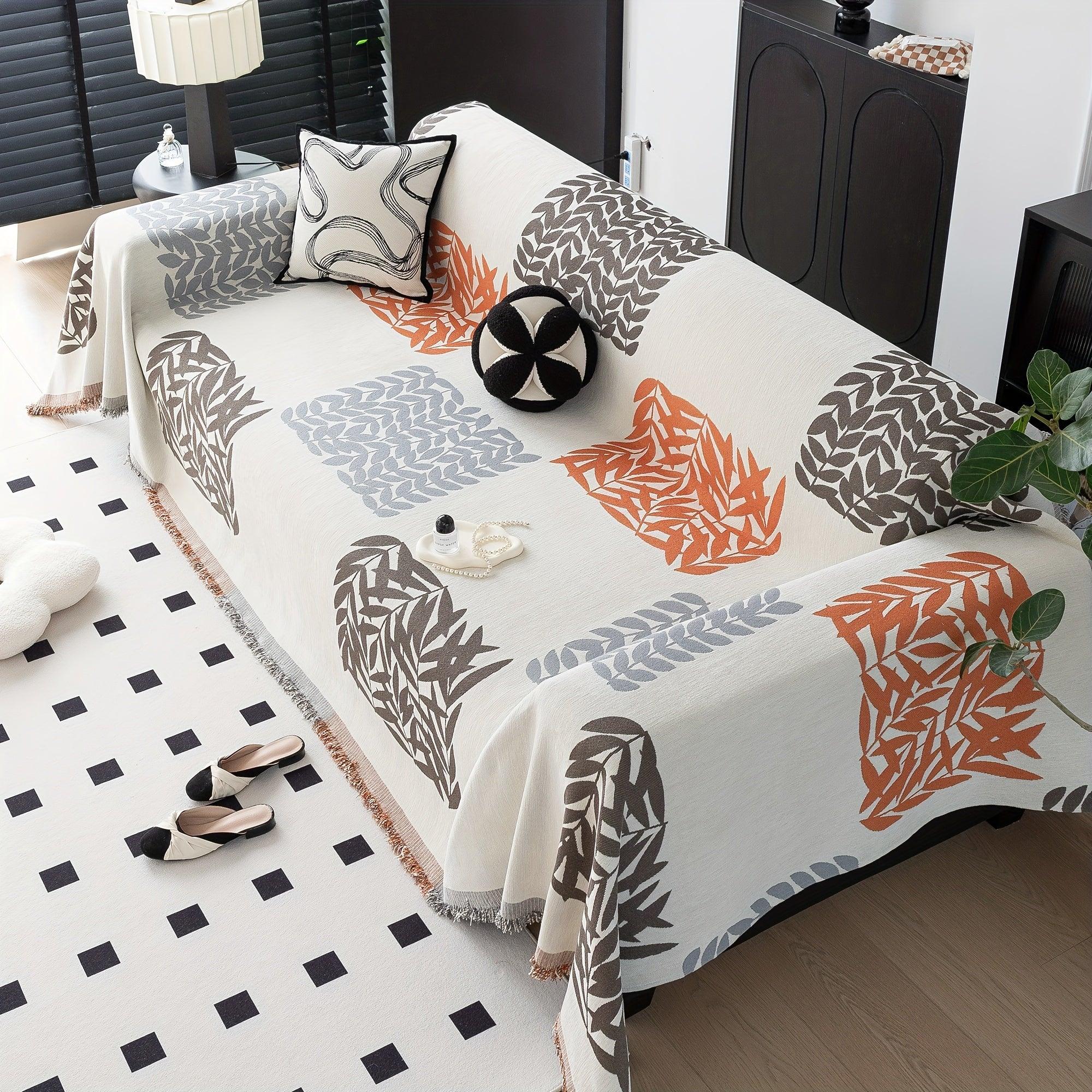 Boho Style Sofa Throw Covers with Tassel Embellishment | All-Season
