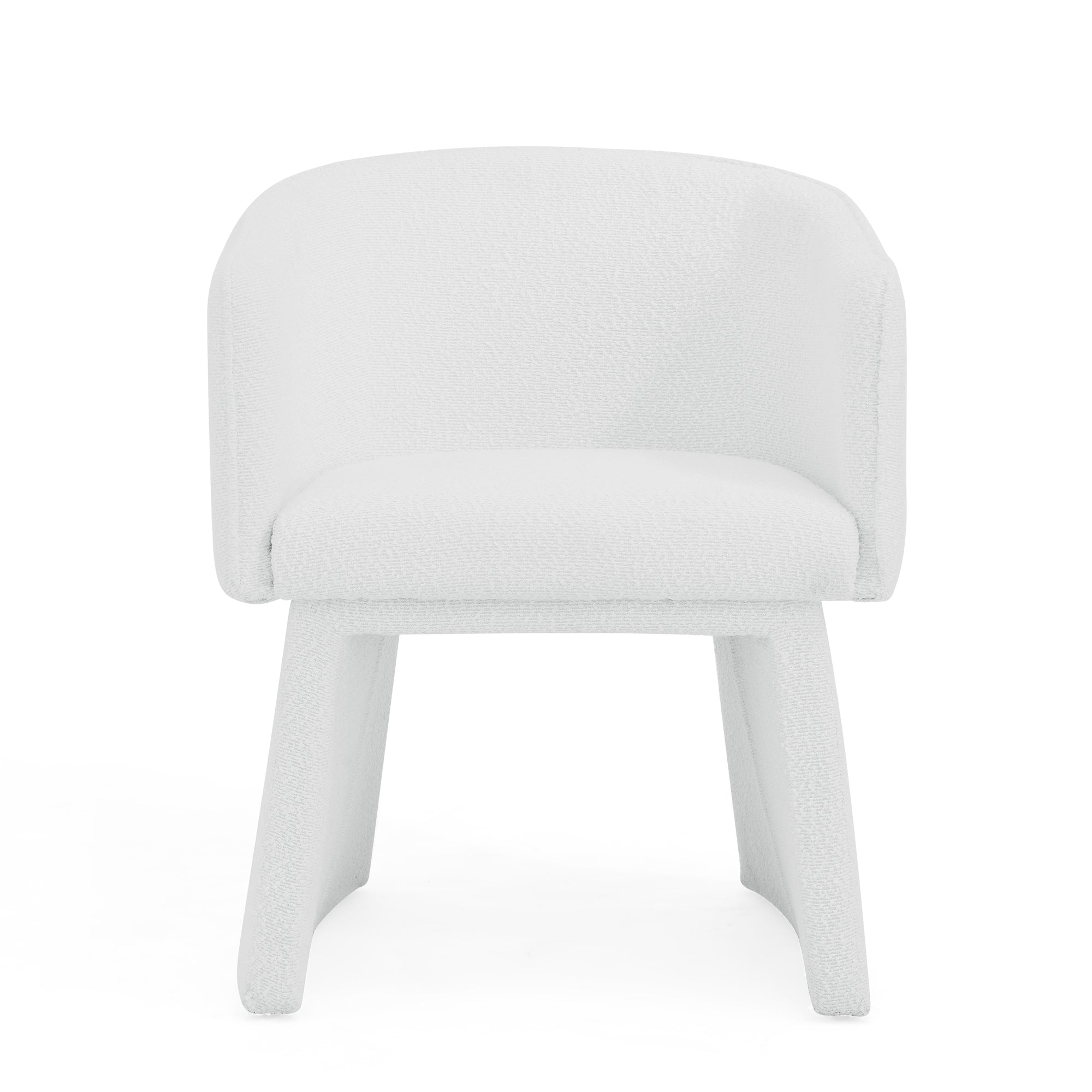 Modern style simple and elegant chair, white leisure chair, suitable for dining/bedroom/living room/reception desk (assembly required)-White