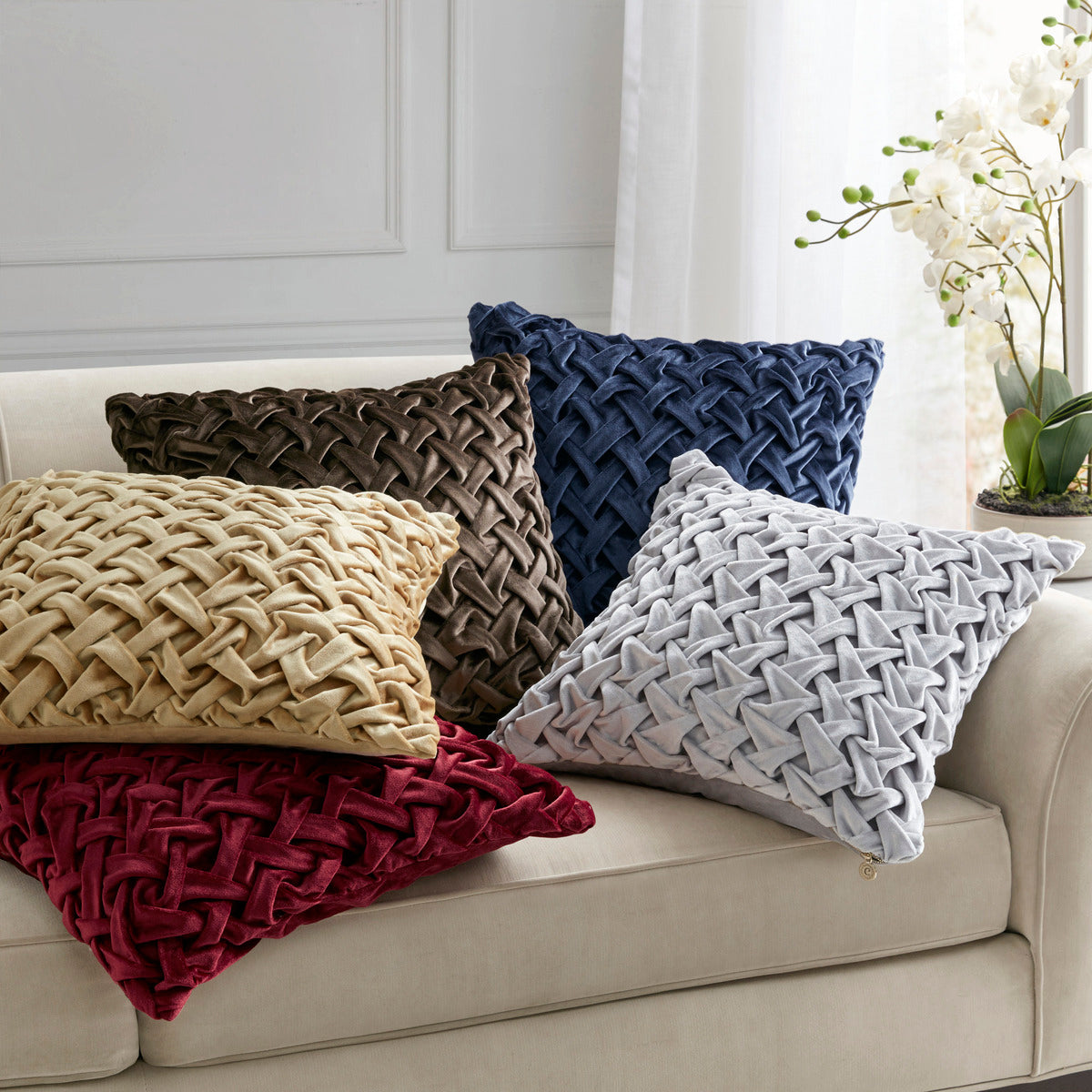 Square Decor Pillow Navy 20x20'