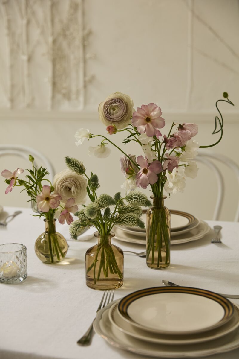Halle Vintage Style Budvase - Set of 3