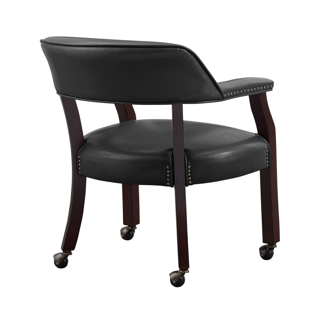 Tournament - Arm Chair With Casters - Medium Cherry