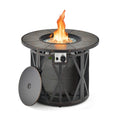 30K BTU Premium Outdoor Patio Gas Fire Pit Table With Fire Glass And Cover, 32" (SAK17432)