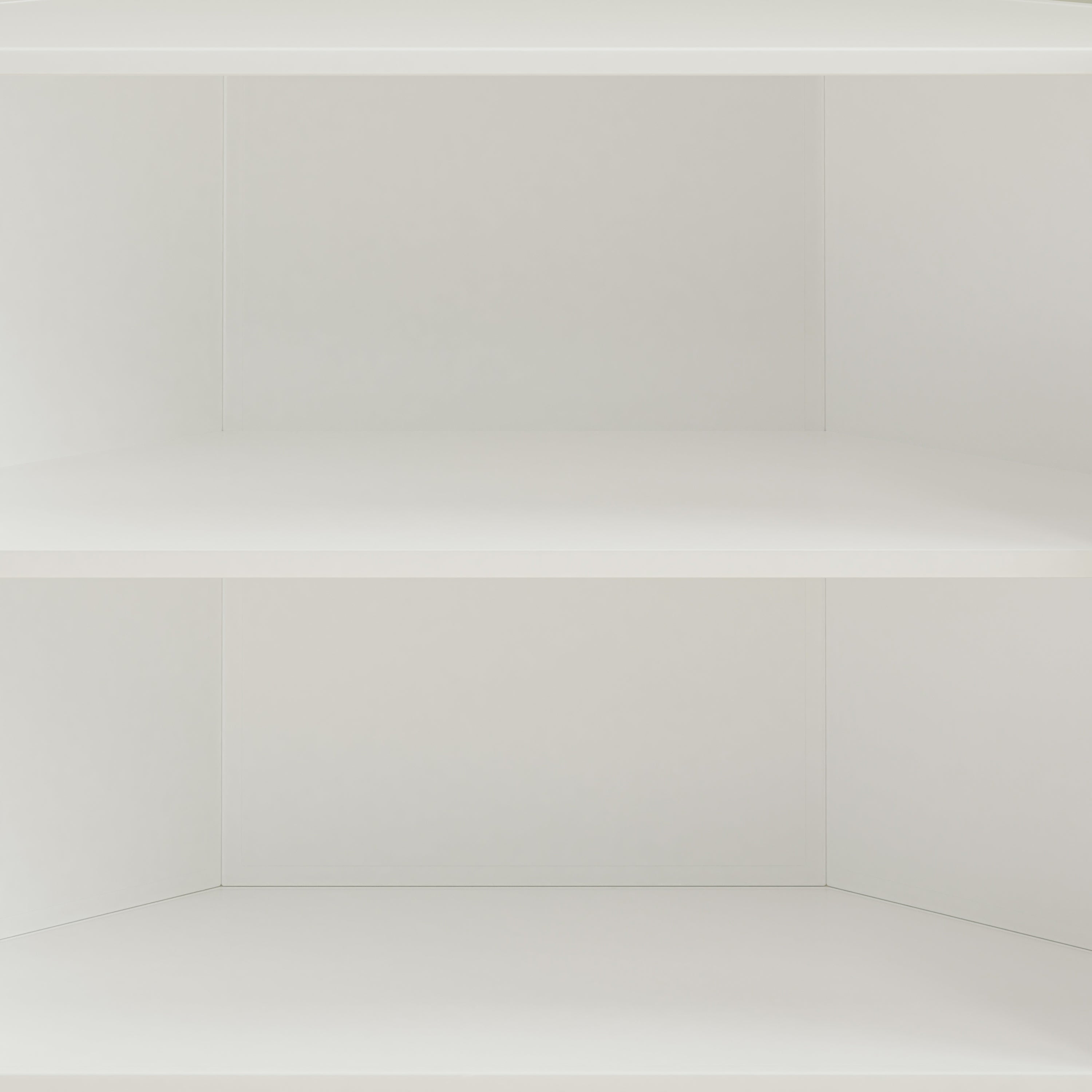 37.40"Glass Two-Door Hexagonal Corner Cabinet, for Corner of Living Room, Hallway, Study and Other Spaces, White