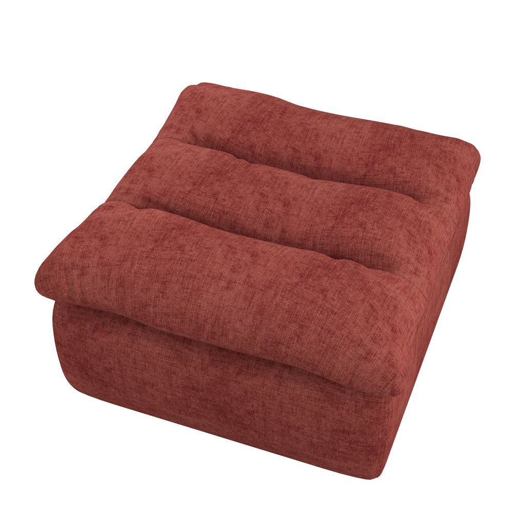 Lazy Floor Sofa,Modern armless and backless sofa chair,Comfy Accent Bean Bag Couch,suitable for living room bedroom office-Orange