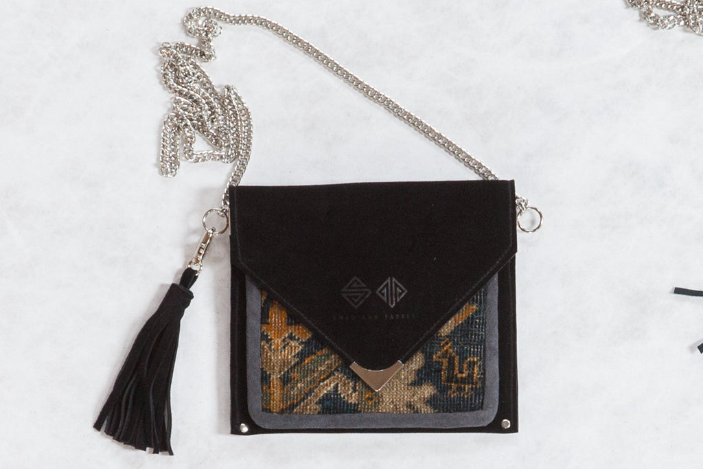 Antique Turkish Rug Fragment Bag