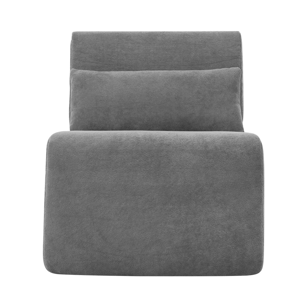 Bean Bag Chair, Lazy Floor Sofa Couch for Adults and Kids, Fireside Chair with Ergonomic Design, Memory Foam Lounge Chair for Living Room Bedroom, Office, Grey