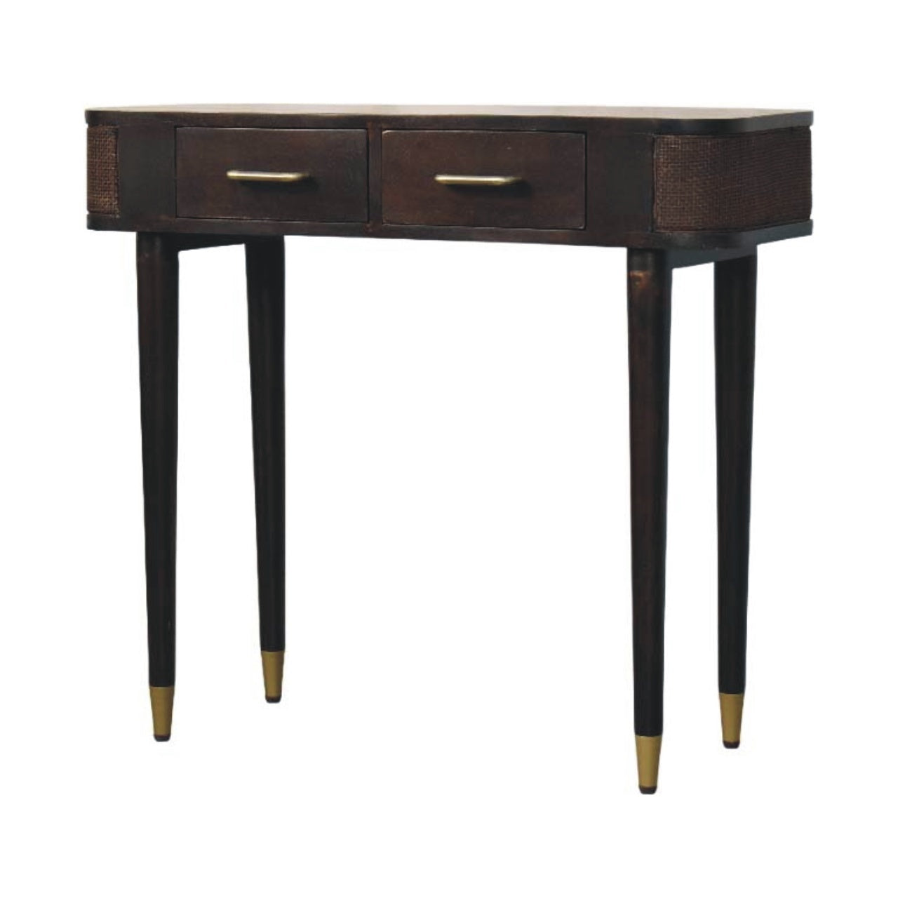 Solid Wood Belmont Console Table,Brown,2-Drawers