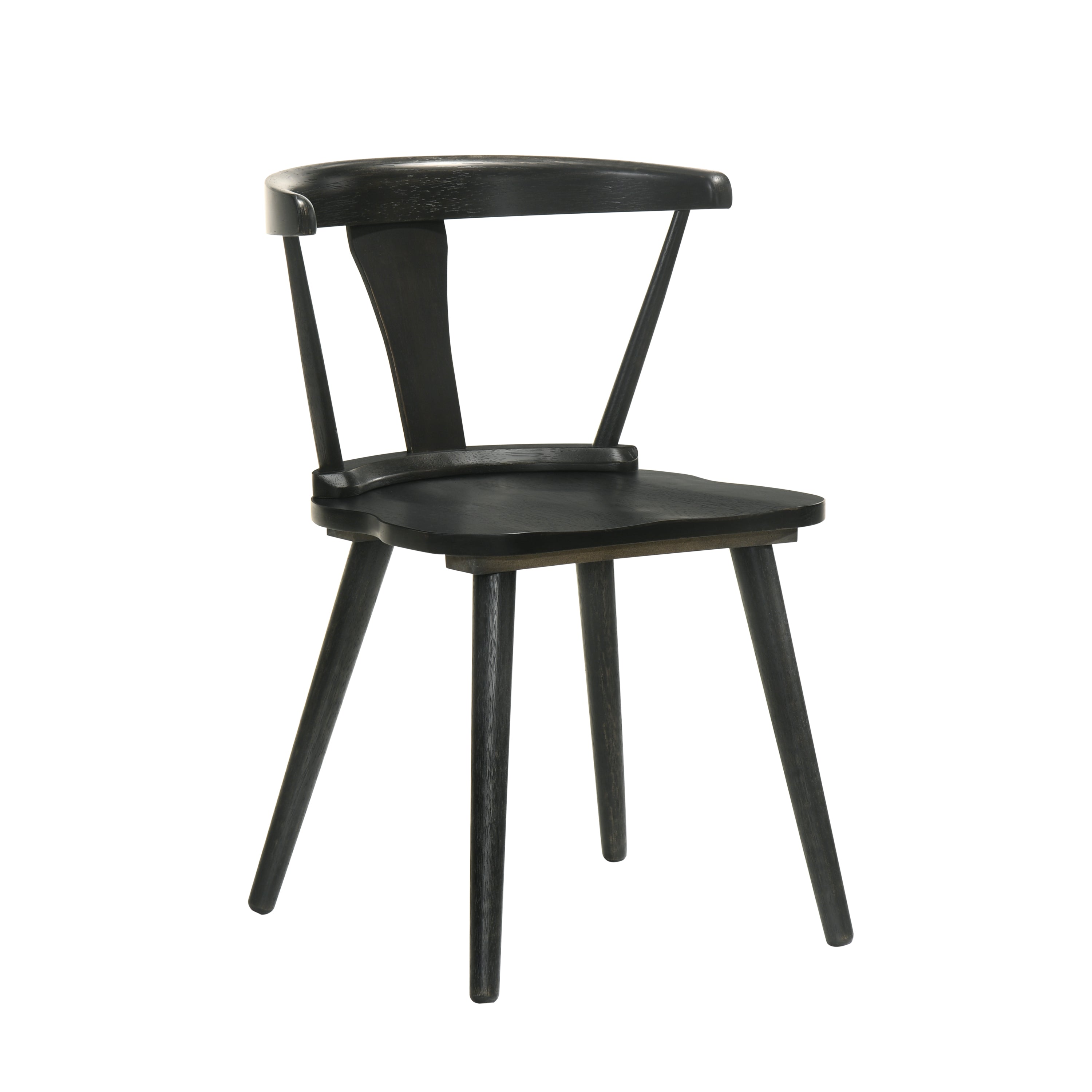 [Set of 2] Rustic Farmhouse Dining Chairs, Solid Wood Side Chairs with Easy Assembly