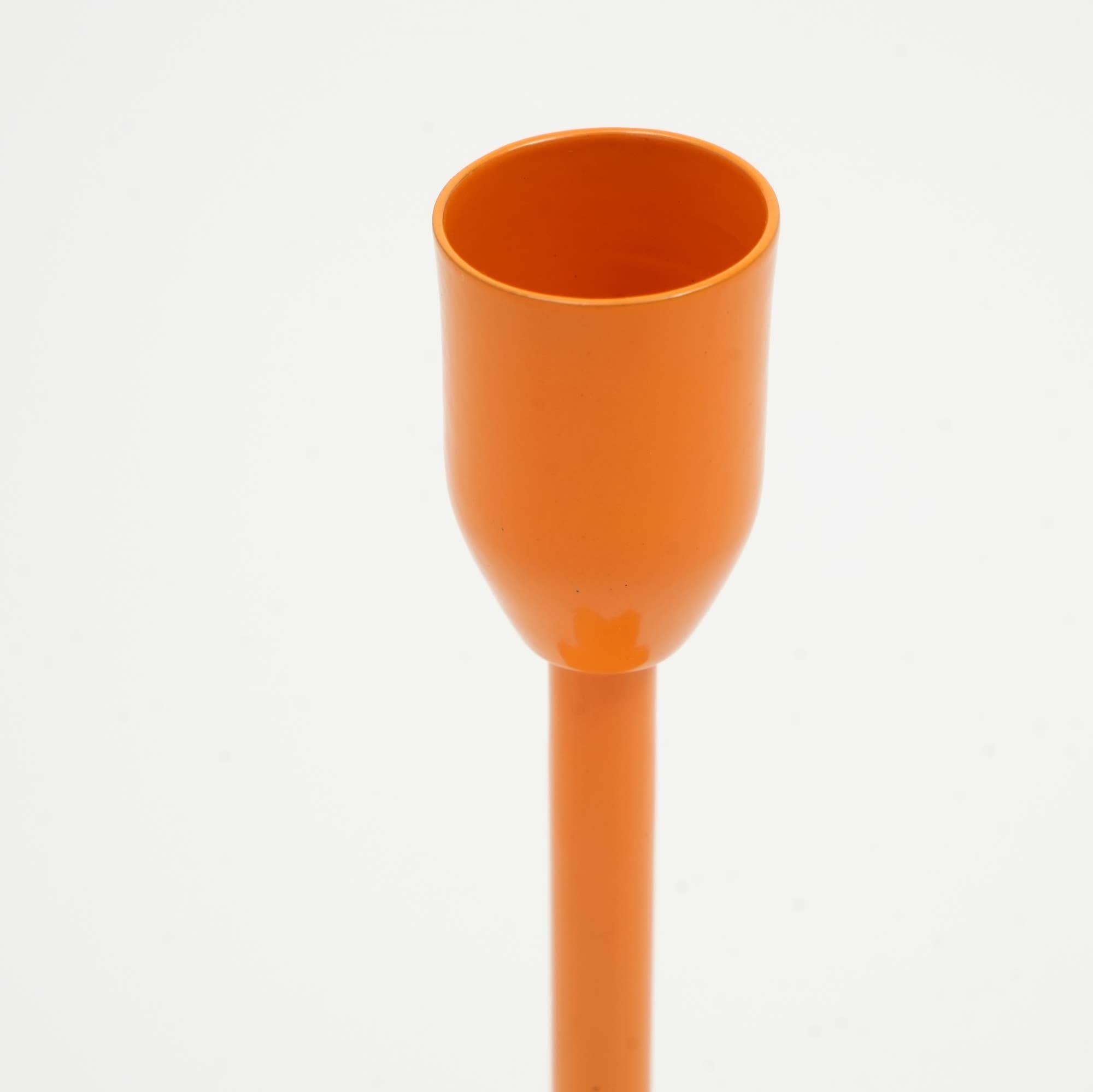 Home Décor Floral Fusion Orange Candle Holder - Stylish 4x7 Inch Decorative Candle Holder for Living Room & Home Accents