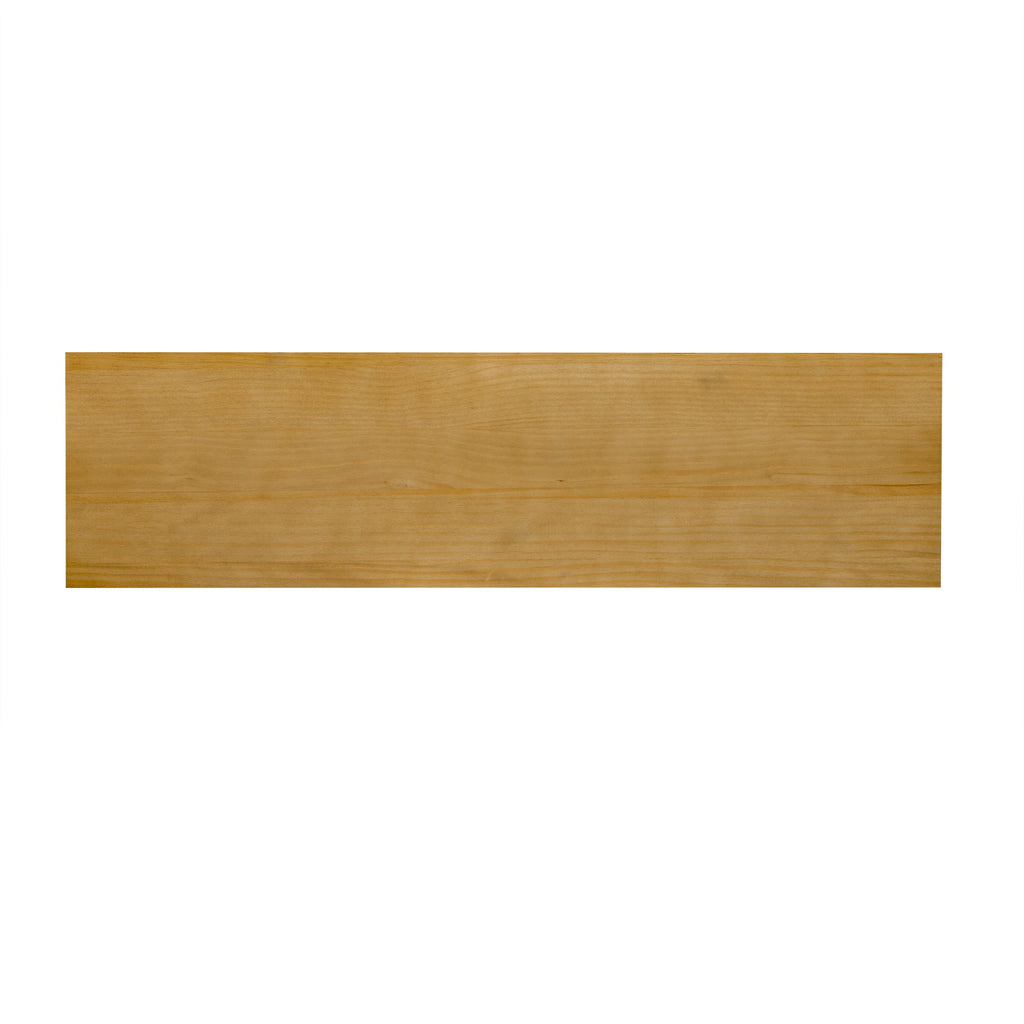 U_Style 60' 4-Door Sideboard, Modern Minimalist Solid Wood Veneer Sideboard with Open Shelf, Natural Wood Grain, Large Capacity Storage Console for Living Room, Hallway, Dining (Black/Natural)