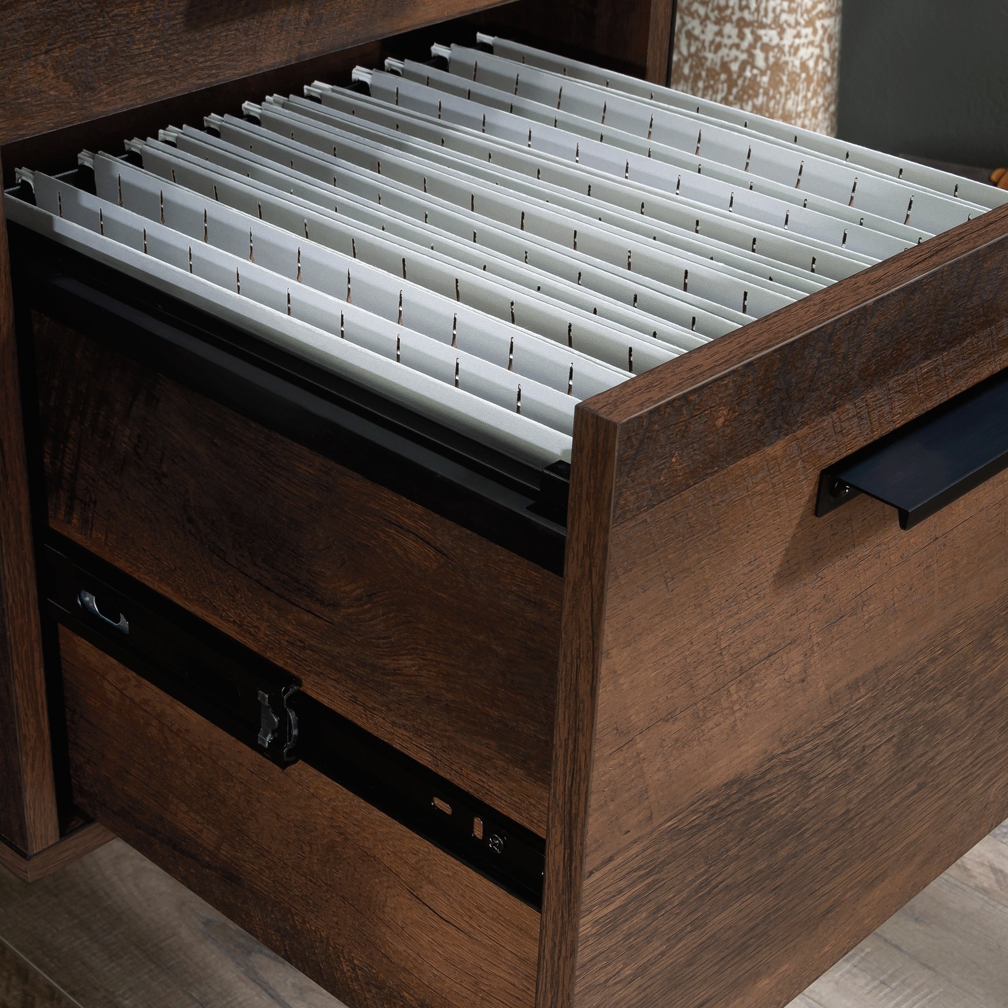 Computer Desk, Brown finish