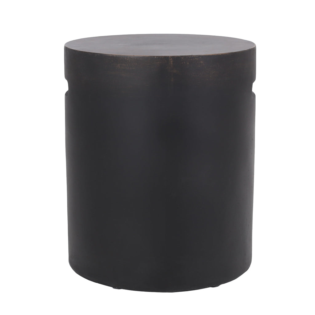 Outdoor End Table with Cutout Handle, Copper