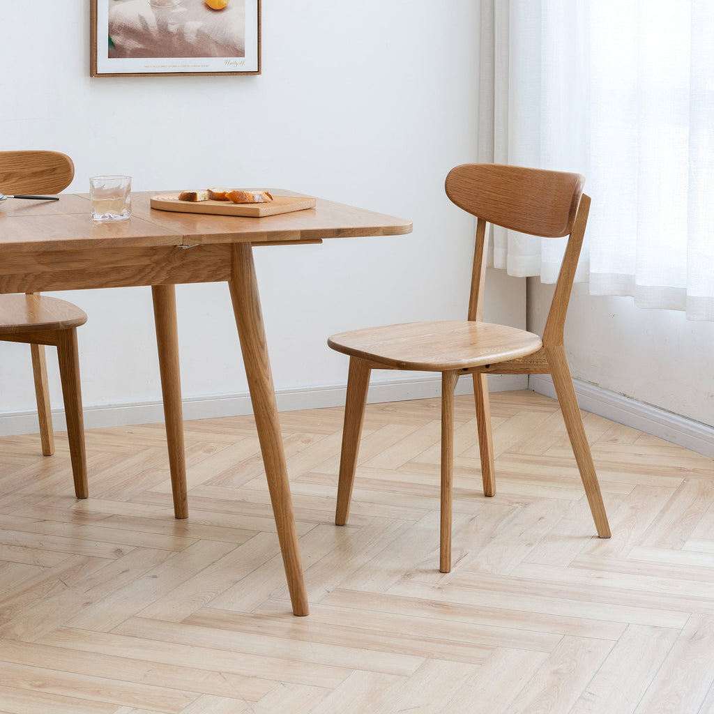FAS Grade Oak Dining Chair Natural Wood Made in North America Solid and Simple Design 46.5 * 54 * 80cm