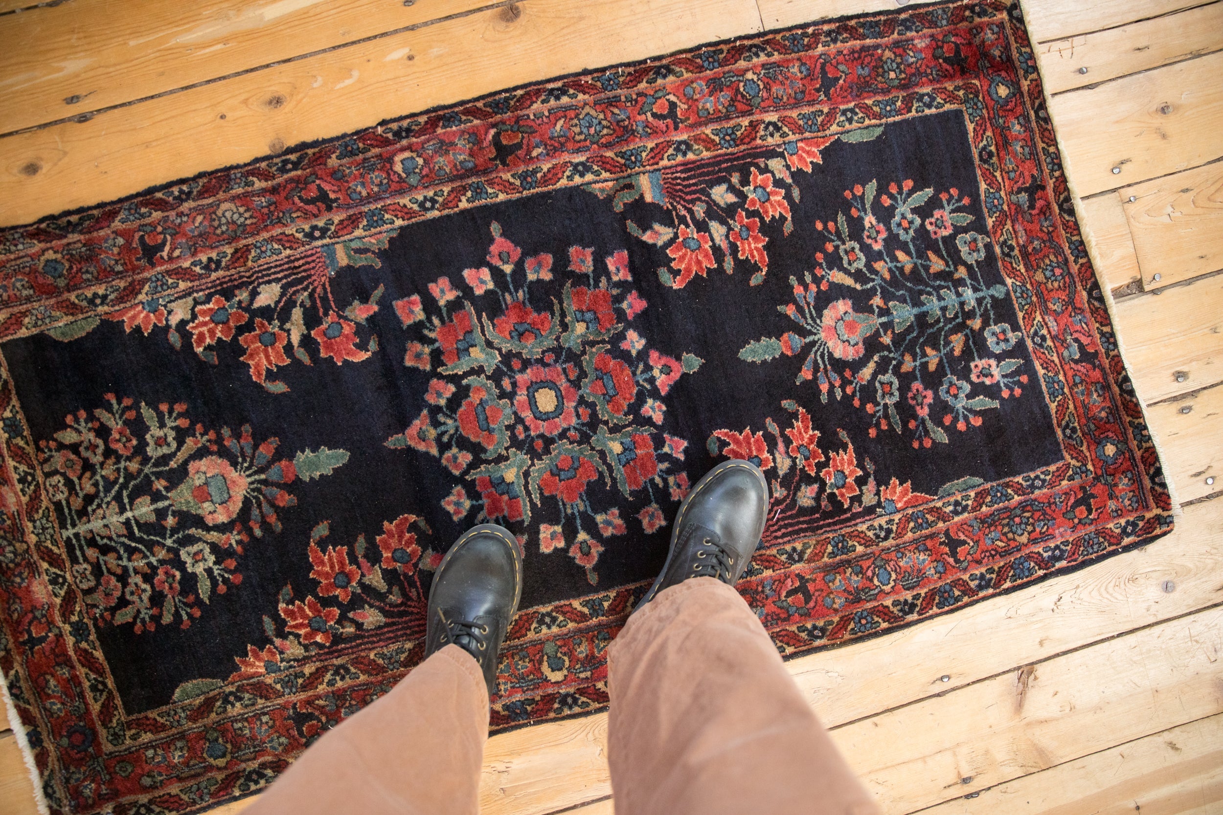 2.5x5 Vintage Fine Sarouk Rug Runner