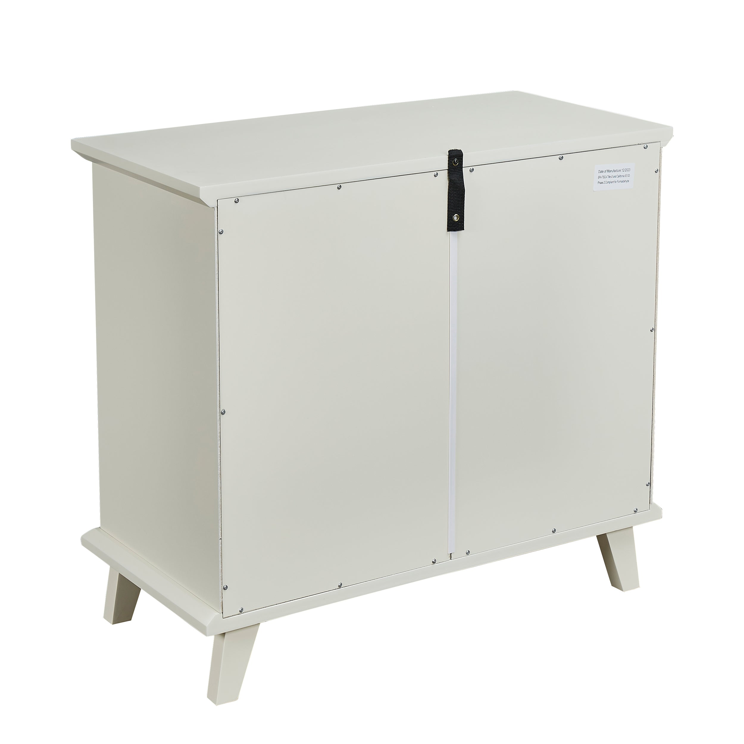 Storage Cabinet with Shelf, White Sideboard Cabinet for Living Room, Hallway, Dining Room, Entryway