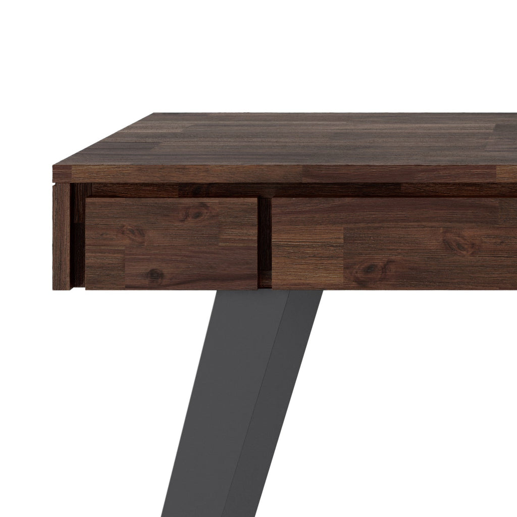 Lowry - Small Desk - Distressed Charcoal Brown
