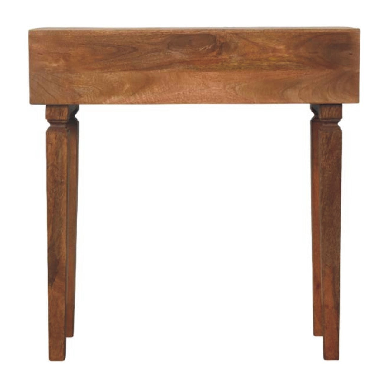 Solid Wood Arno Console Table in Golden Teak,Brown,2-Drawers