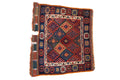2 x 2.5 Antique Jaff Kurd Bag Face Square Rug Mat