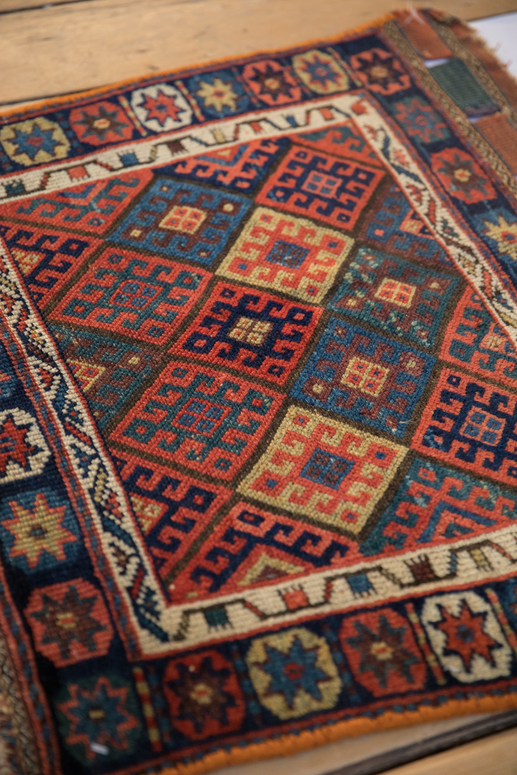 2 x 2.5 Antique Jaff Kurd Bag Face Square Rug Mat
