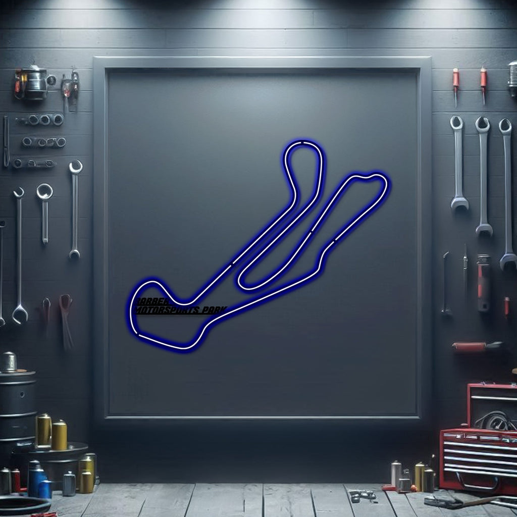 Barber Motosports Park Metal Neon Race Track  - MTN0119