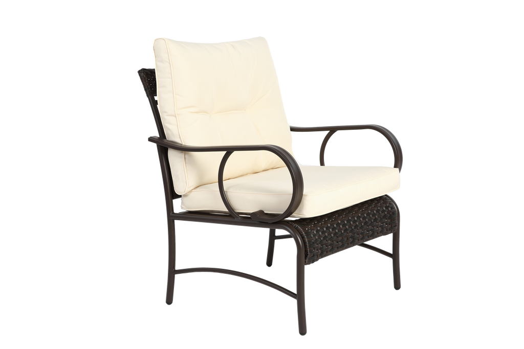 3 Pieces Patio Set Outdoor Wicker Furniture Sets Modern Rattan Chair Conversation Sets with Coffee Table