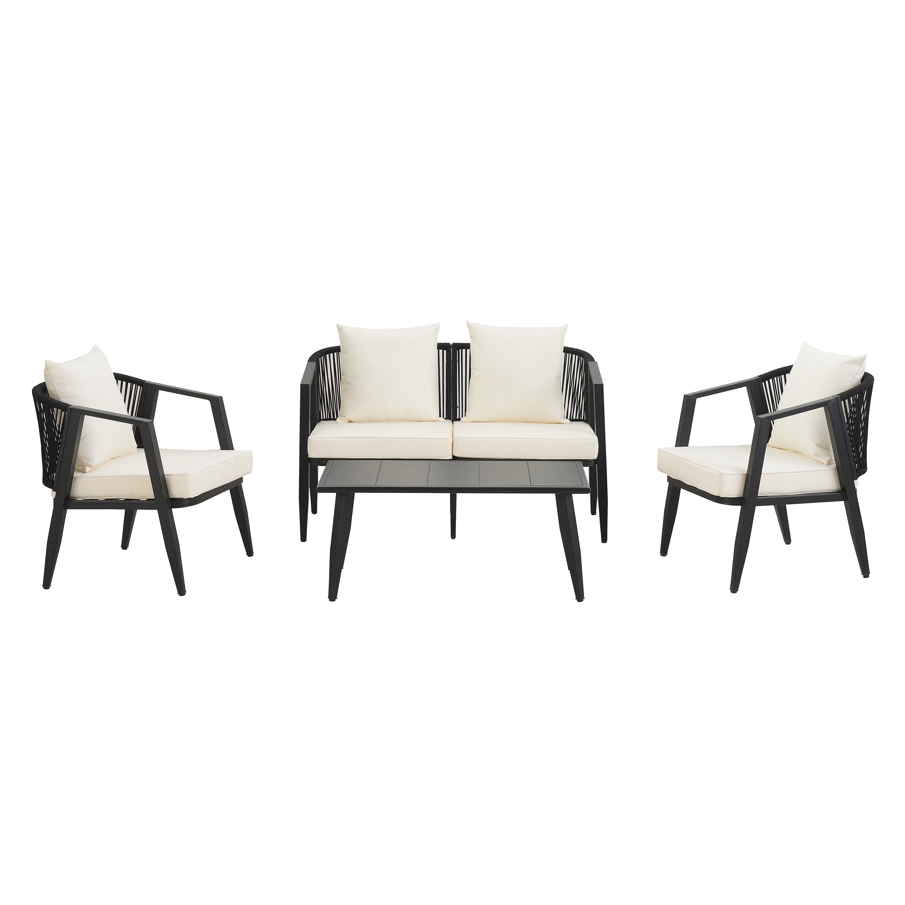 U_STYLE Durable and Comfortable Outdoor Seating Set,Suitable for Patios, Lawns, and Poolsides
