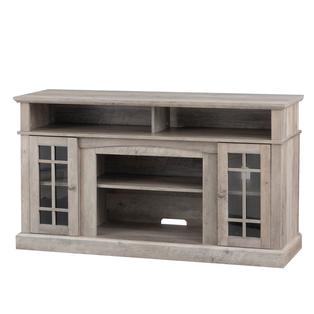 TVstand,media console,storage cabinet,entertainment center,with electronicfireplace,Install theLEDBluetooth band,using the latest infrared heating technology,electronic flame beautiful,safe color:Gray