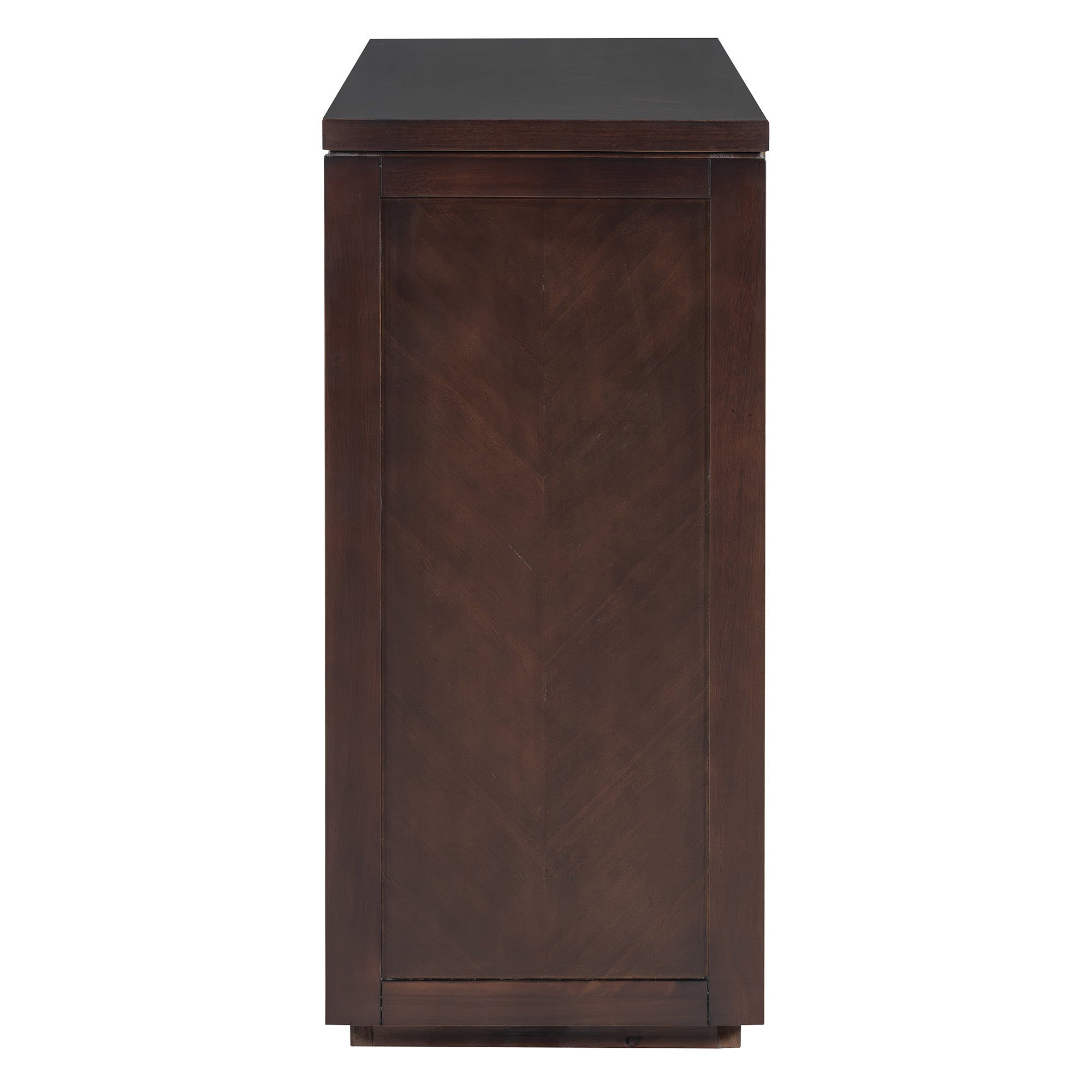 TREXM 55' Console Table, Rustic Wooden Entryway Table with Storage Drawers and Open Shelf, Elegant Sofa Table for Hallway and Living Room (Espresso)