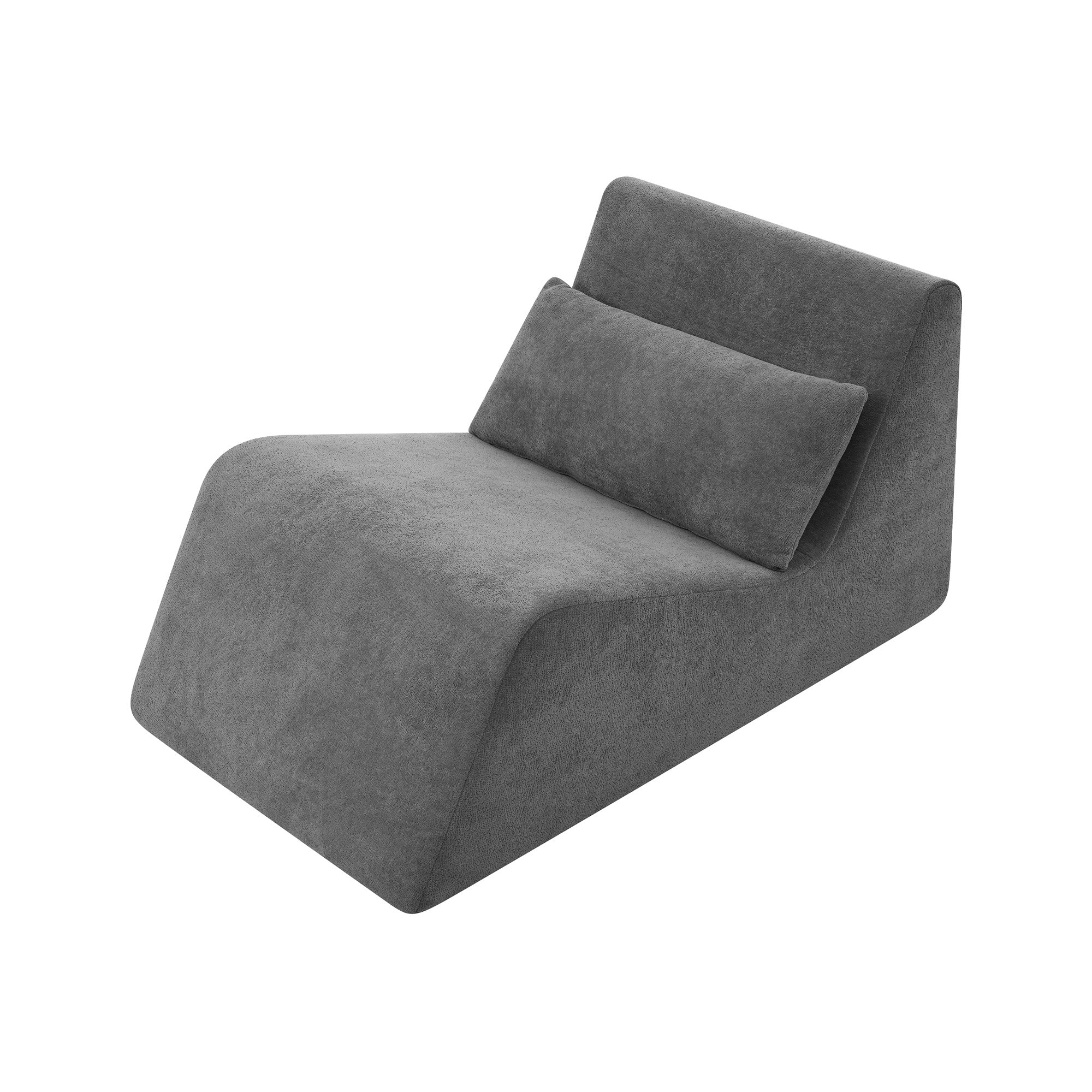 Bean Bag Chair, Lazy Floor Sofa Couch for Adults and Kids, Fireside Chair with Ergonomic Design, Memory Foam Lounge Chair for Living Room Bedroom, Office, Grey
