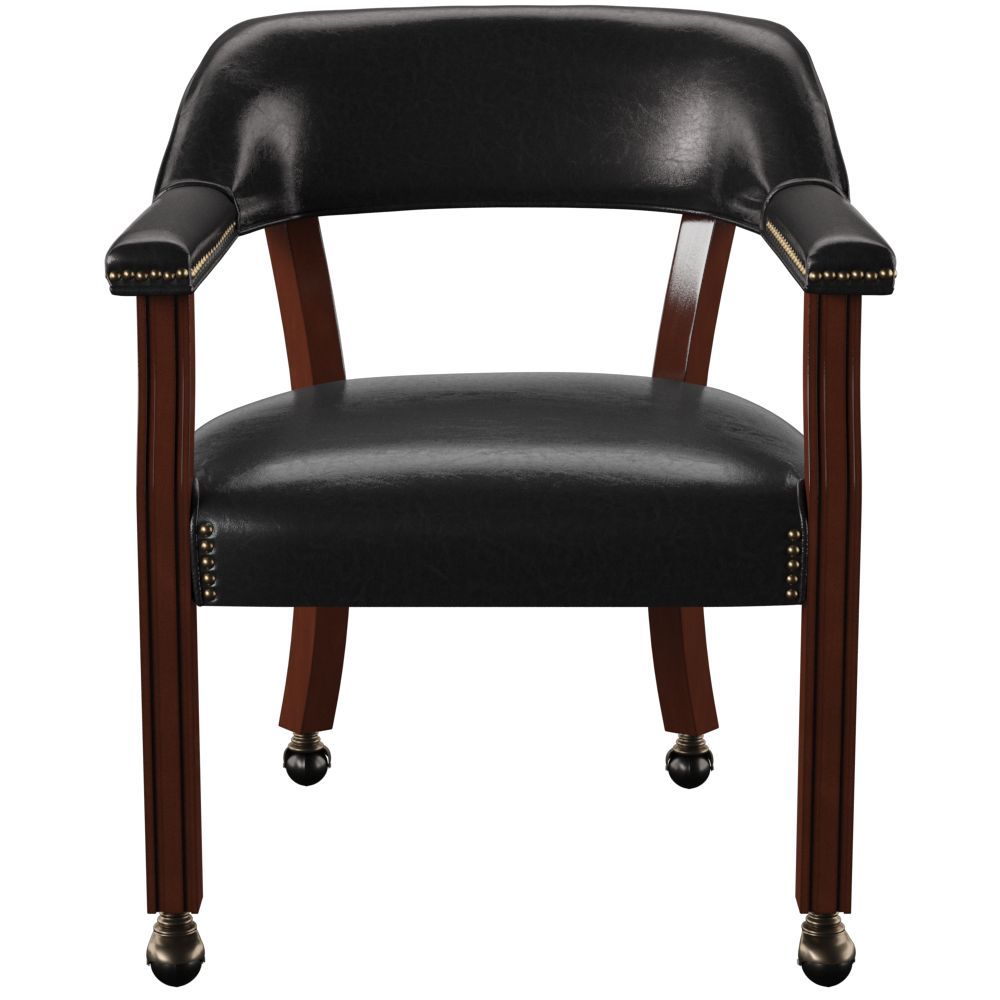 Tournament - Arm Chair With Casters - Medium Cherry