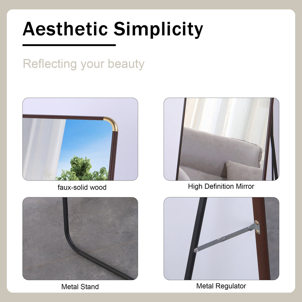 The 4th generation floor standing full-length mirror. wall mirror, bathroom makeup mirror, bedroom foyer, clothing store, wall mounted. 60 "* 16.5"