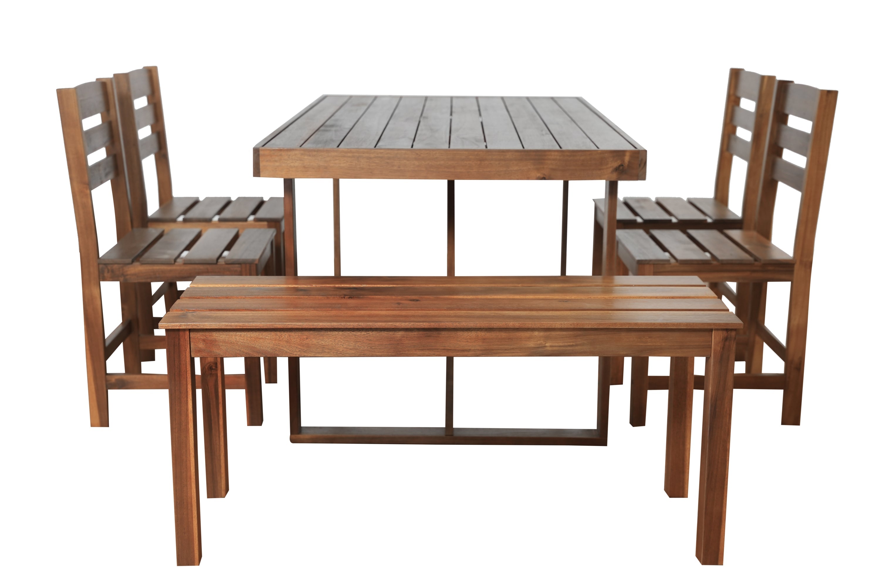 U_Style High-quality Acacia Wood Outdoor Table and Chair Set, Suitable for Patio, Balcony, Backyard