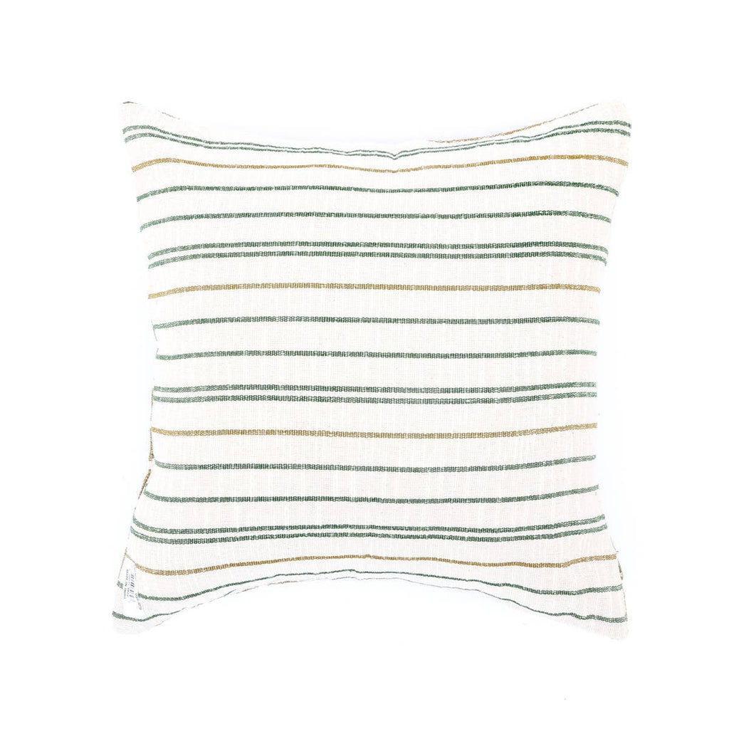 Handcrafted 100% Cotton Double Sided Striped Cushion 18' x 18'