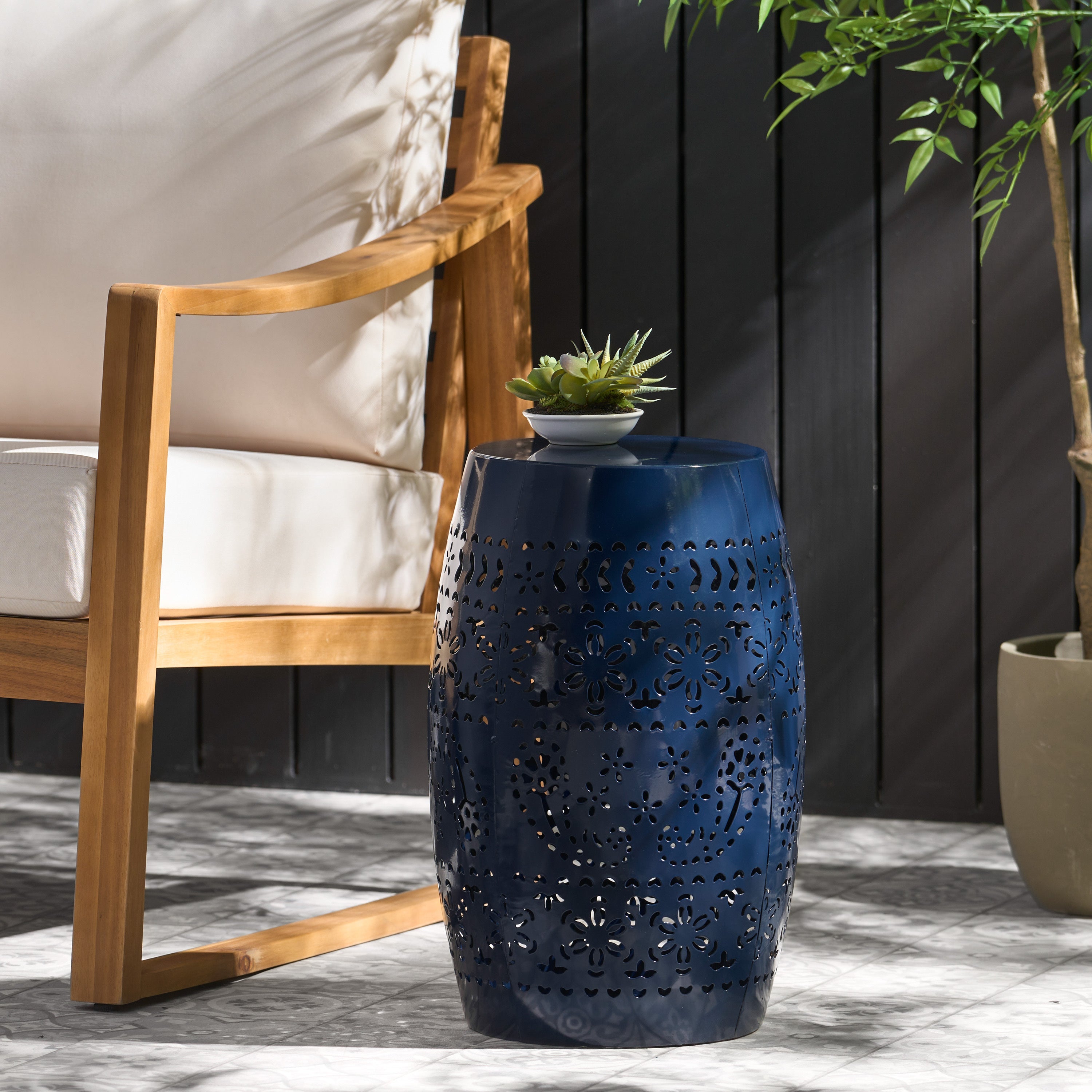 RUBY 12' SIDE TABLE - NAVY
