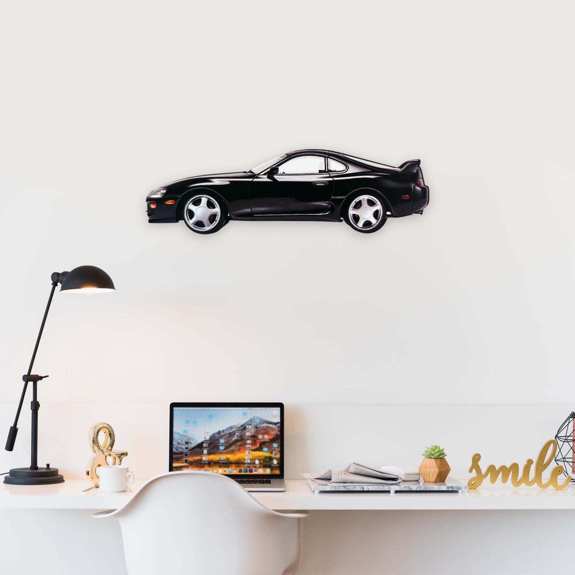 1987 Toyota Supra MK3 (1) Metal Car Wall Art, Color 2D Diecast Car Decor, Silhouette Metal Wall Art, Gift For Car Lovers, Detailed Color Metal Car