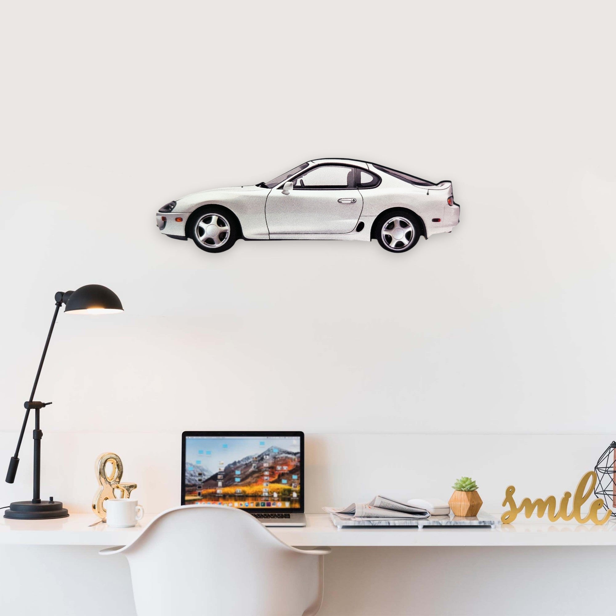 1987 Toyota Supra MK3 (2) Metal Car Wall Art, Color 2D Diecast Car Decor, Silhouette Metal Wall Art, Gift For Car Lovers, Detailed Color Metal Car