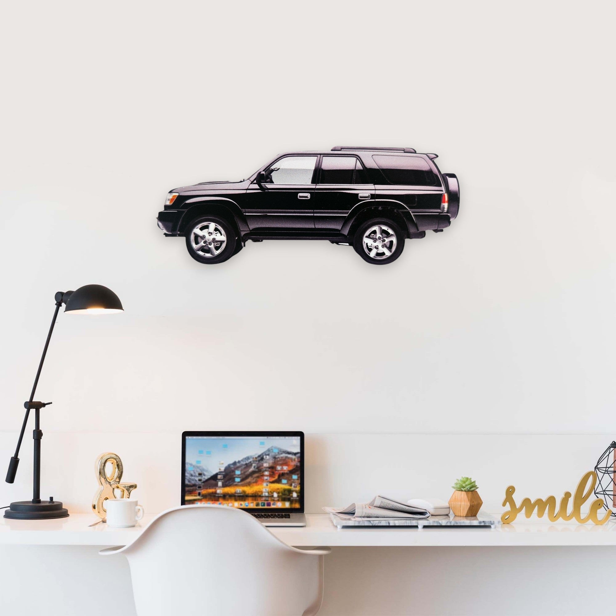 1999 Toyota 4Runner (1) Metal Car Wall Art, Color 2D Diecast Car Decor, Silhouette Metal Wall Art, Gift For Car Lovers, Detailed Color Metal Car