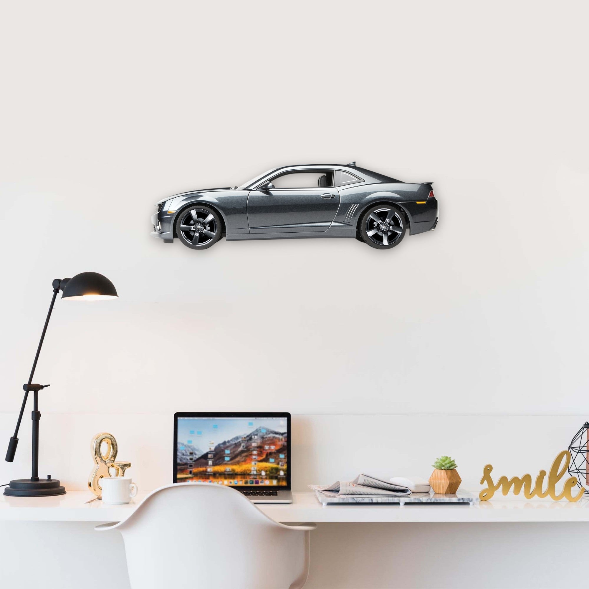 2011 Chevrolet Camaro RS (1) Metal Car Wall Art, Color 2D Diecast Car Decor, Silhouette Metal Wall Art, Gift For Car Lovers, Detailed Color Metal Car
