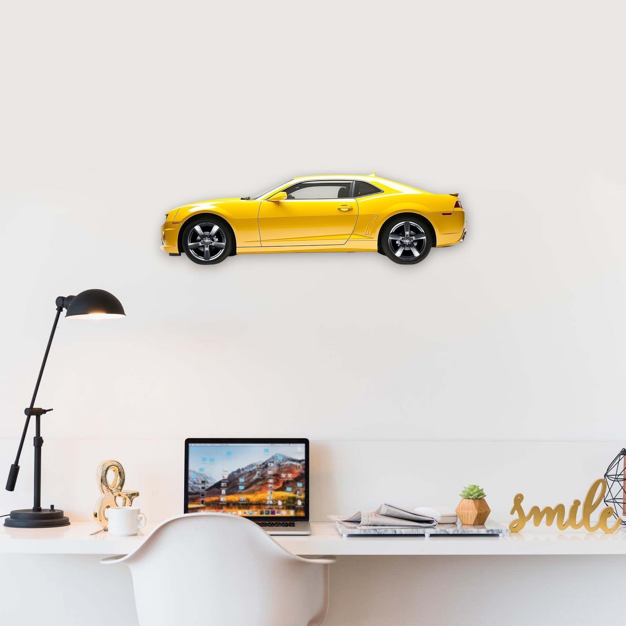 2011 Chevrolet Camaro RS (2) Metal Car Wall Art, Color 2D Diecast Car Decor, Silhouette Metal Wall Art, Gift For Car Lovers, Detailed Color Metal Car