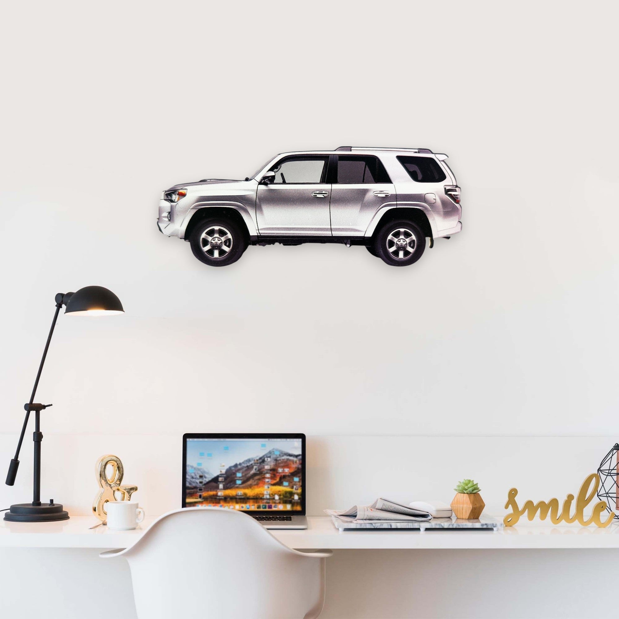 2011 Toyota 4Runner SR5 (1) Metal Car Wall Art, Color 2D Diecast Car Decor, Silhouette Metal Wall Art, Gift For Car Lovers, Detailed Color Metal Car