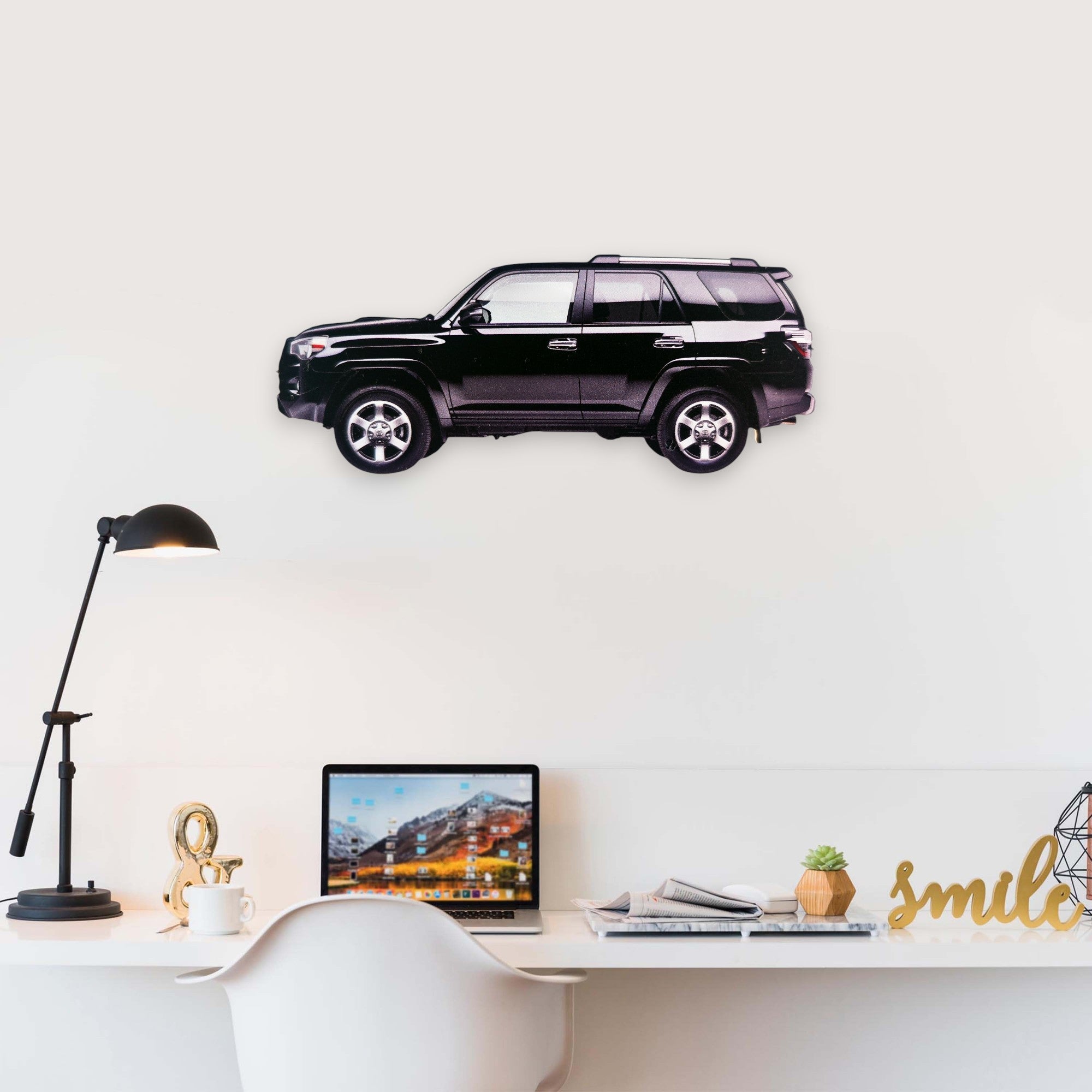 2011 Toyota 4Runner SR5 (2) Metal Car Wall Art, Color 2D Diecast Car Decor, Silhouette Metal Wall Art, Gift For Car Lovers, Detailed Color Metal Car