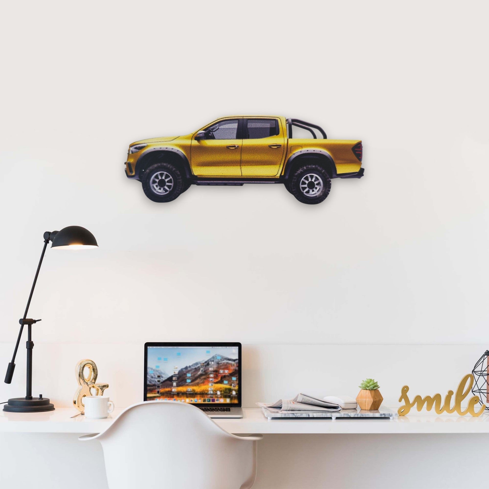 2017 Mercedes-Benz X-Class (2) Metal Car Wall Art, Color 2D Diecast Car Decor, Silhouette Metal Wall Art, Gift For Car Lovers, Detailed Color Metal Car