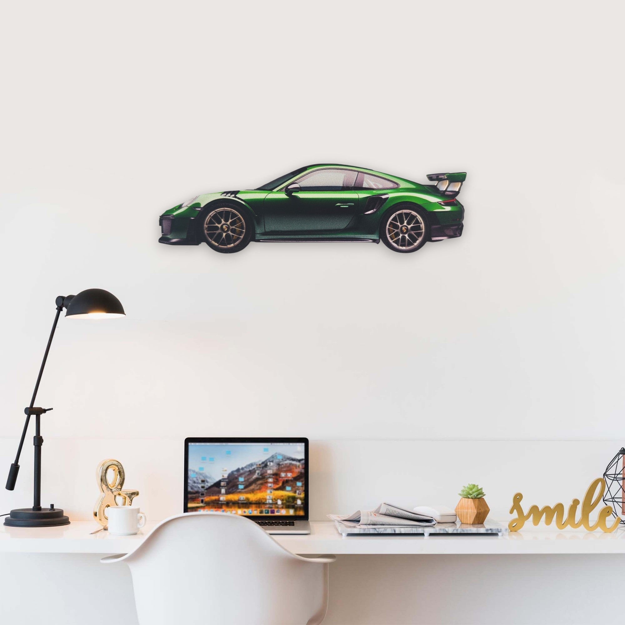 2017 Porsche 911 (991) GT2 RS (1) Metal Car Wall Art, Color 2D Diecast Car Decor, Silhouette Metal Wall Art, Gift For Car Lovers, Detailed Color Metal Car