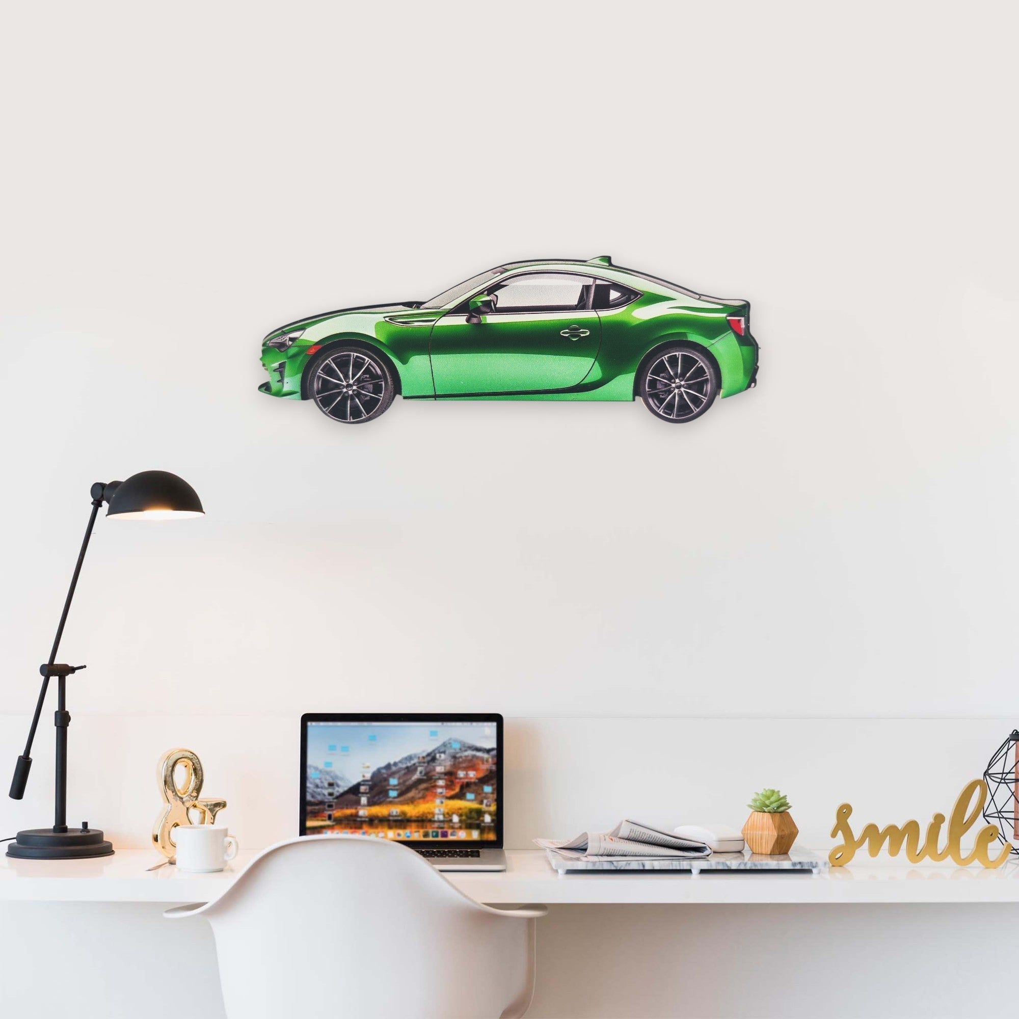 2019 Toyota 86 (1) Metal Car Wall Art, Color 2D Diecast Car Decor, Silhouette Metal Wall Art, Gift For Car Lovers, Detailed Color Metal Car
