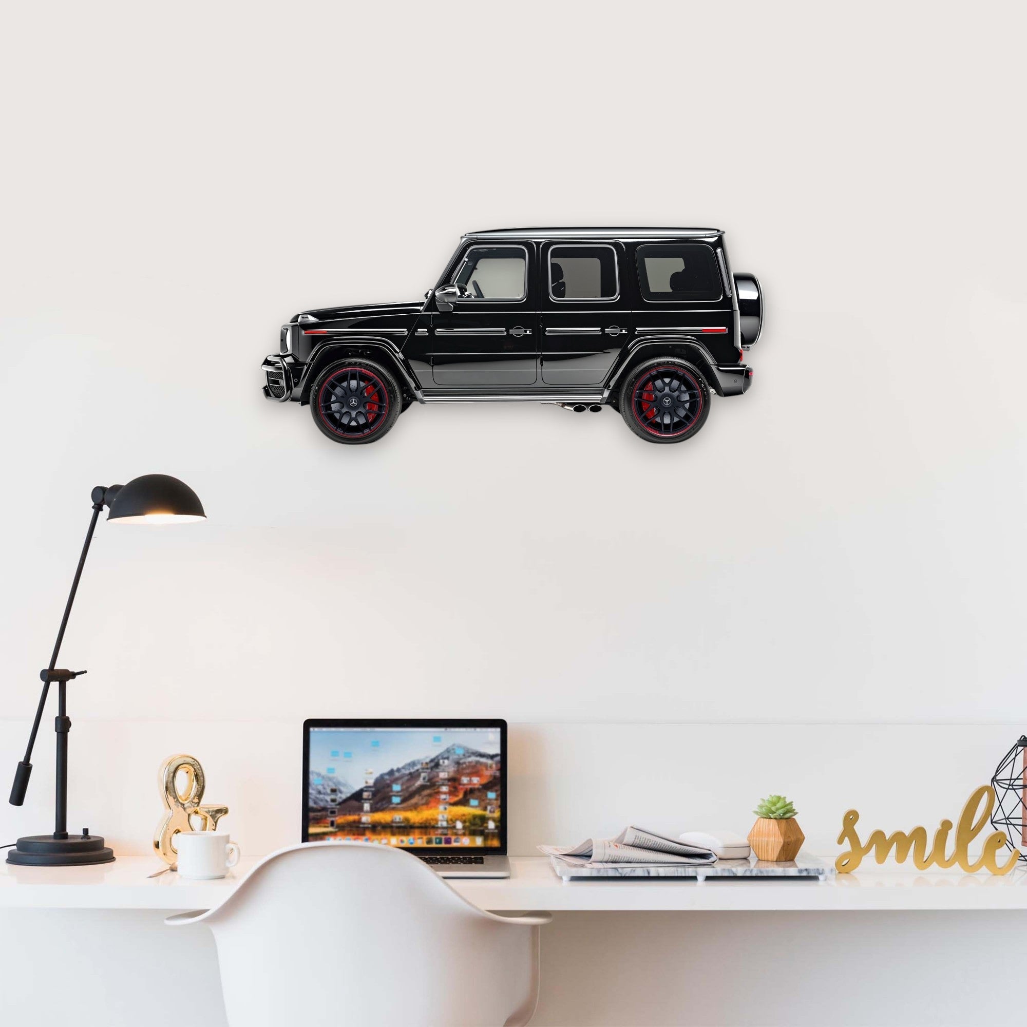 2022 Mercedes G63 AMG (1) Metal Car Wall Art, Color 2D Diecast Car Decor, Silhouette Metal Wall Art, Gift For Car Lovers, Detailed Color Metal Car